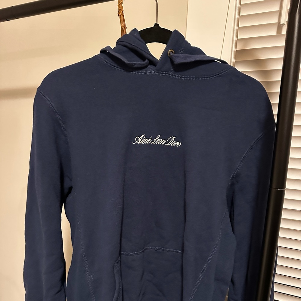 Aime Leon Dore - Navy Blue - Script Hoodie - Size Medium